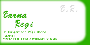 barna regi business card